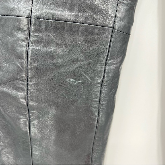 VTG Cache 100% Leather Black Pants *Altered* To Fit 0/2 - Picture 2 of 6